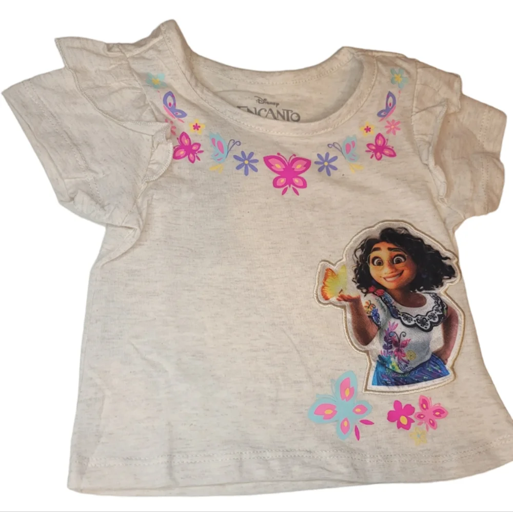 Disney Encanto Toddler Short Sleeve Graphic Cream Tee-Shirt, New without Tag, 2T